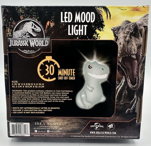Jurassic World Led Mood Light 30 Minutes Shut Off Timer 4”x6” - Picture 7 of 7