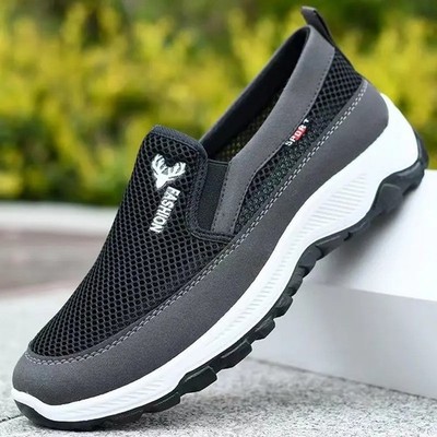 Men Running Hiking Sneakers Slip On Breathable Comfortable Outdoor Shoes