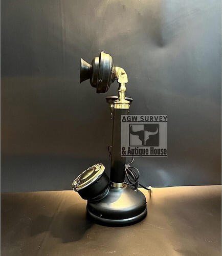 Nautisch Kerze Telefon Antik Messing Festnetz Vintage Rotierende Anzeige Telefon - Afbeelding 7 van 8