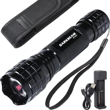 Ir Flashlight Infrared 850Nm Lights LED Mini for Night Vision, Rechargeable Port