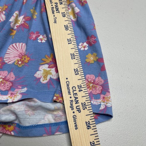 Tommy Bahama Romper Girls Large 10-12 Blue Floral Print Ruffle Pom Pom Cotton - Picture 7 of 10