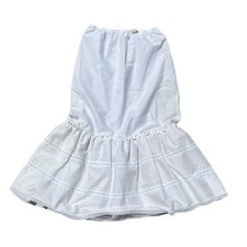 Vintage Petticoat Slip White NWT Blue Trim Western Prairie Cottagecore