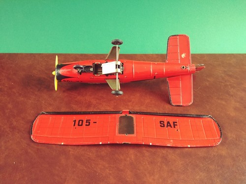 Scarce 1960's HWN Wimmer Tin Friction Cessna Airplane Tinplate w/ Or. Box - Picture 10 of 13