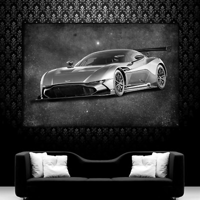 LEINWAND BILD ER XXL ASTON MARTIN VULCAN KUNSTDRUCK BUNT ABSTRAKT WAND POSTER
