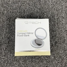 2,000 mAh Compact Mirror Power Bank Silver Gray