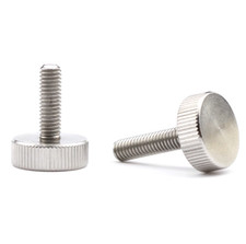 M3 M6 FLAT CYLINDER KNURLED THUMB SCREWS STAINLESS STEEL HAND GRIP KNOB BOLTS