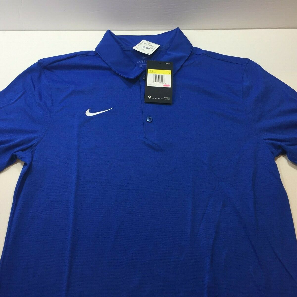 Nike Mens Dri Fit Blue Short Sleeve Polo Shirt Sport Golf Nike Mens Dri Fit Blue Short Sleeve Polo Shirt Sport Golf