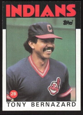 1986 Topps #354  Tony Bernazard   Second Base  Cleveland Indians  FREE shipping