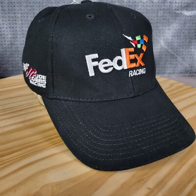 Danny Hamlin FedEx Racing #11 Checkered Flag Chase NASCAR Authentic Cap Hat Blk