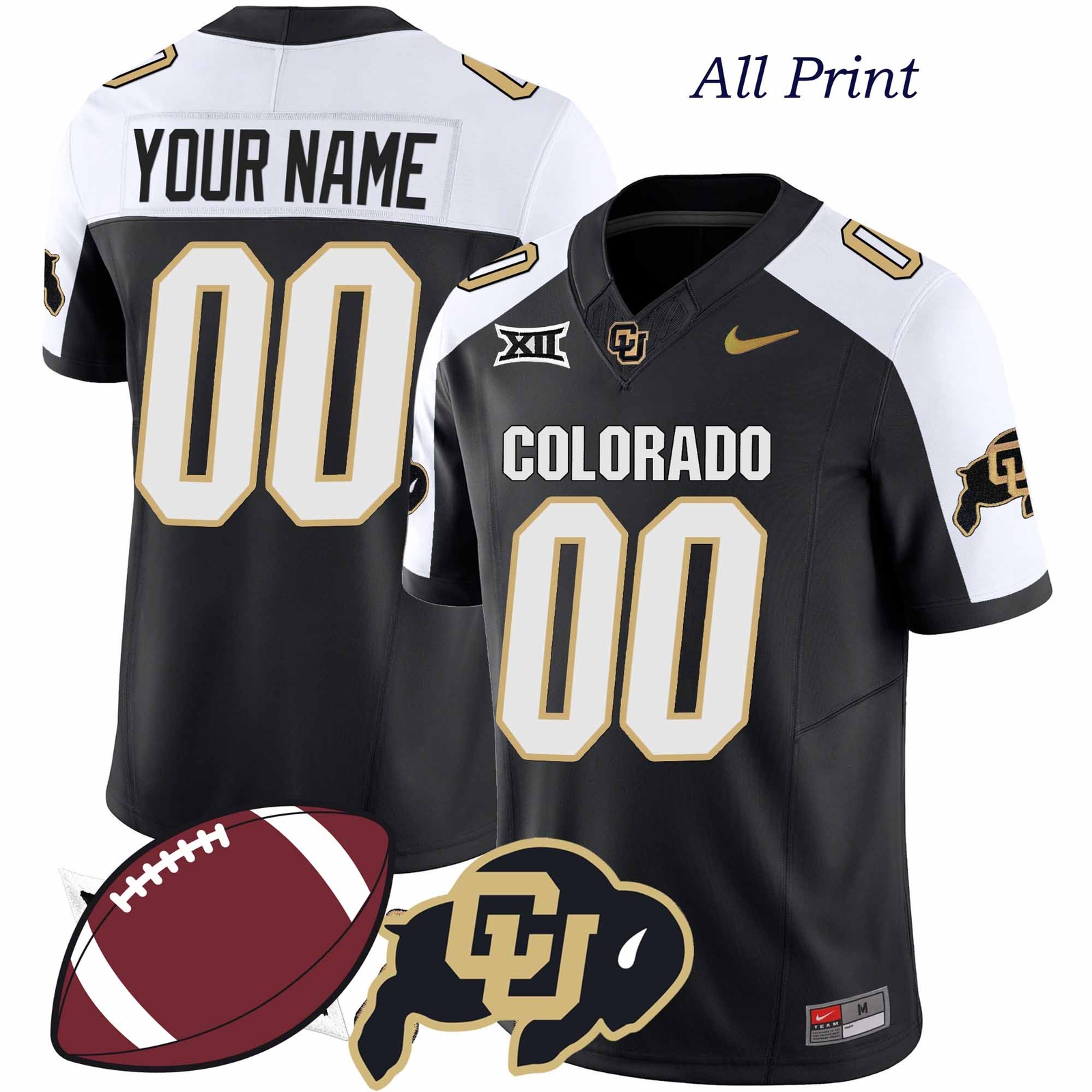 Colorado Buffaloes Big 12 #1 Team Football Jersey – All Print Styles  
