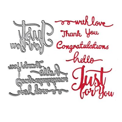 Just for You Thank You Cutting Dies Blessing Words Congratulations Die Cuts M...
