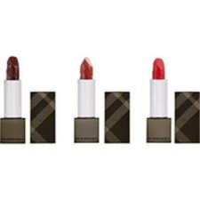 BURBERRY: BURBERRY KISSES 3 MINI LIPSTICKS. OXBLOOD RED RUSSET. ORG 99 SALE 60