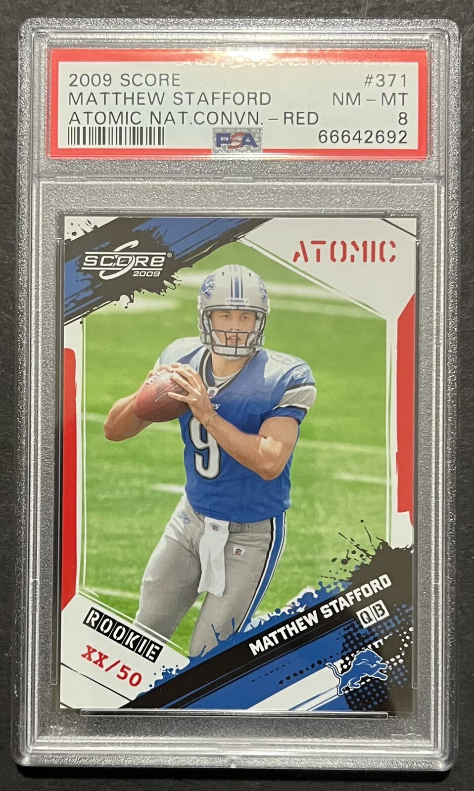 Matthew Stafford Score #371 Atomic National Convention-Red