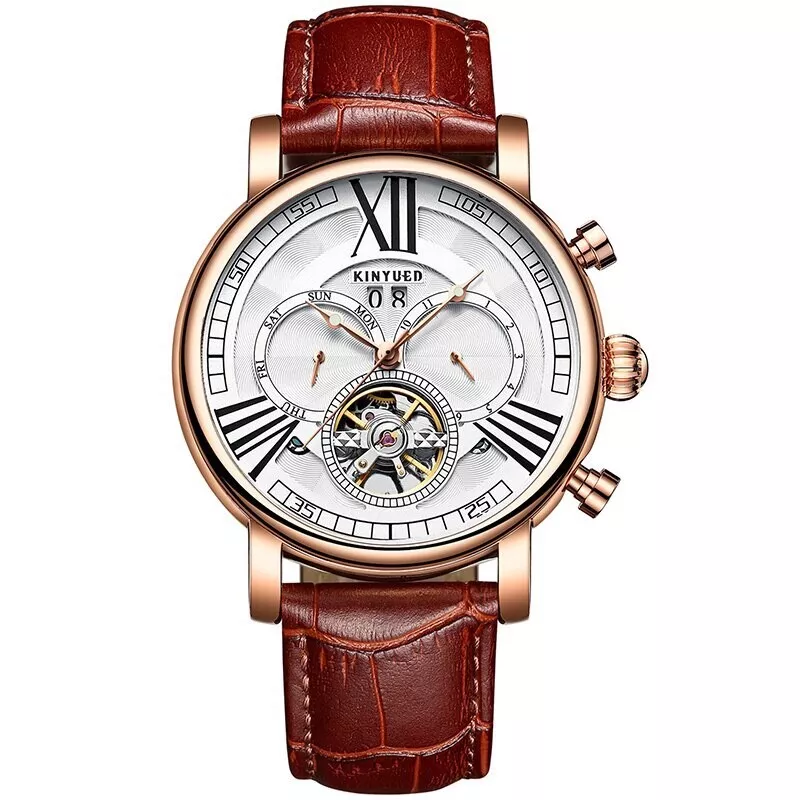 Kinyued swiss top mechanical tourbillon