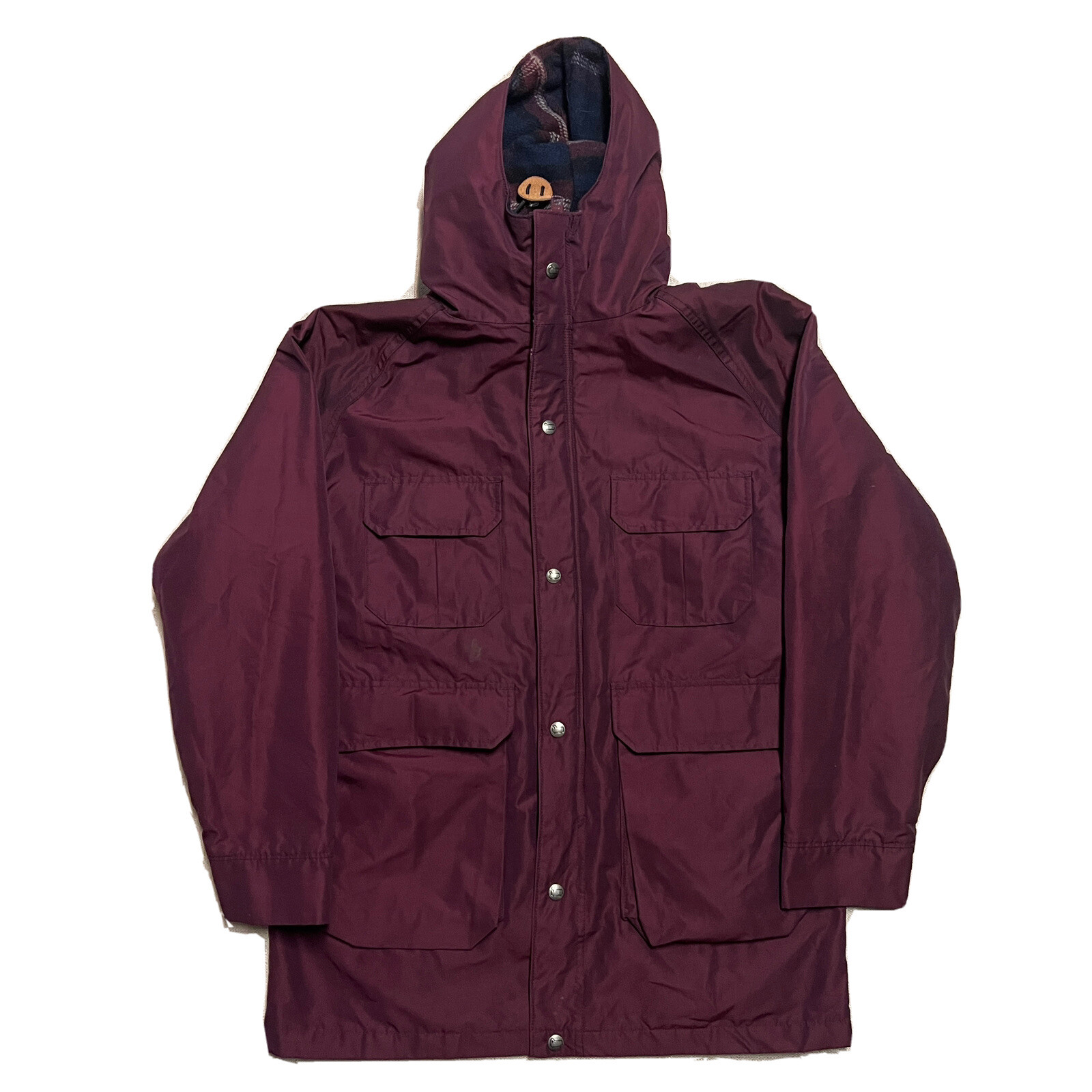 Vintage Woolrich Blanket Lined Overcoat Mens L Gem