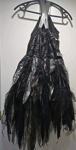 Princess Paradise Naphil Dark Angel Costume Dress ~ Halo ~ Wings ~ 14-16 (TEEN) - Picture 3 of 9