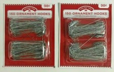 300 Christmas Silver Ornament Hooks Tree Hangers LARGE Metal New In Package