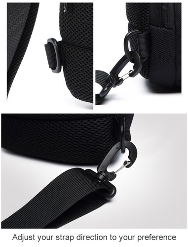 Kamm. Lock Ladehafen wasserdicht Brustpackung Schlinge Tasche Einriemen Rucksack - Bild 11 von 18