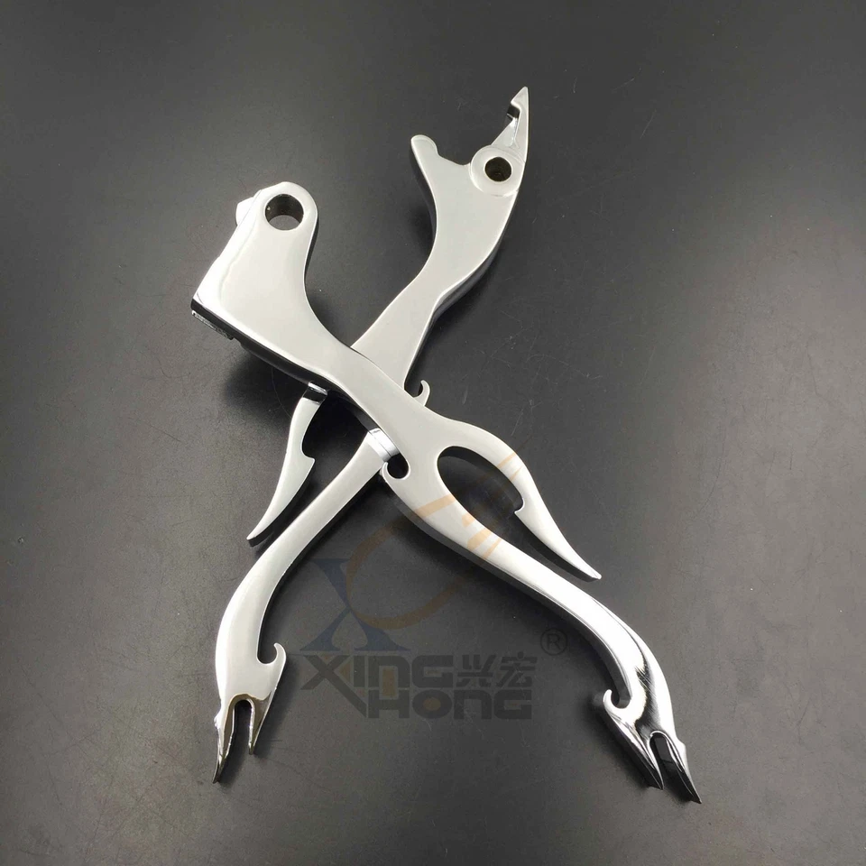 Palanca de llama de embrague de freno cromada para Honda Cbr900Rr Vtx1300 Vt1300 Vt1100 Foto 3 de 4