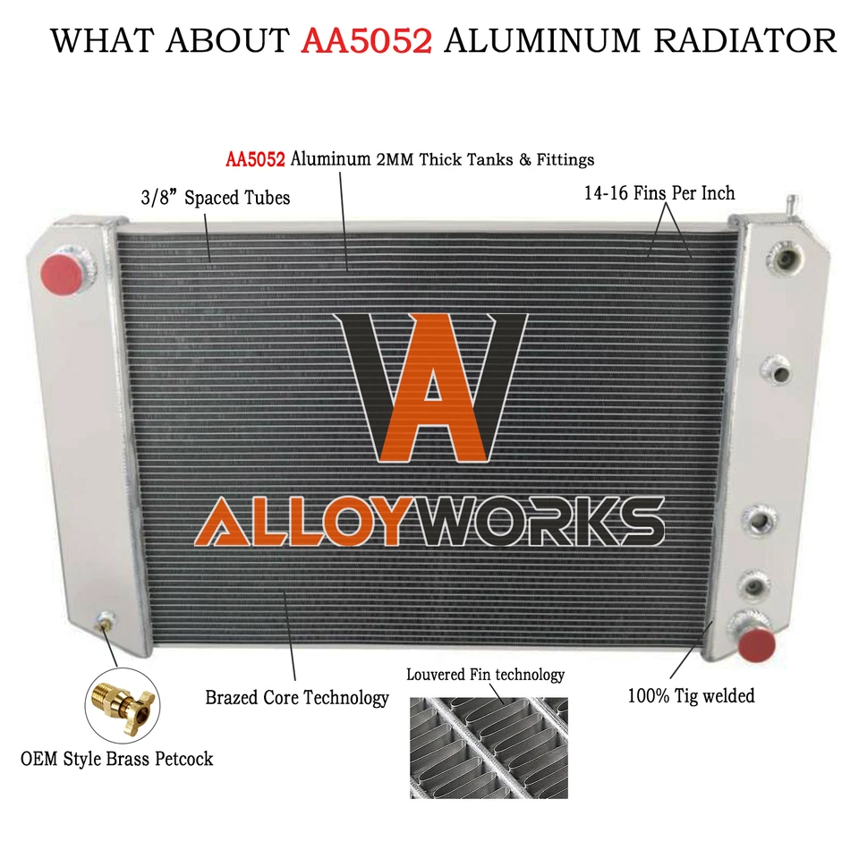 3 Row Radiator For 1991-2002 Chevy C60/ C70 Kodiak GMC C7000 C6500 Topkick V8 L6 Foto 2 de 4