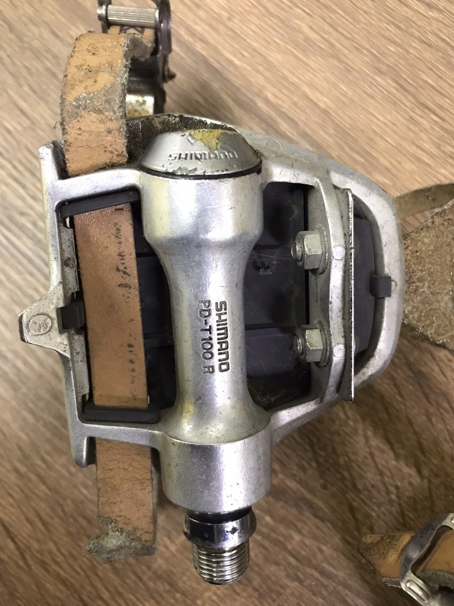 Shimano PD-T100 ペダル　ビンテージ品 Vintage Shimano PD-T100 Classic Pedals/MKS Leather Strap/MKS Toe