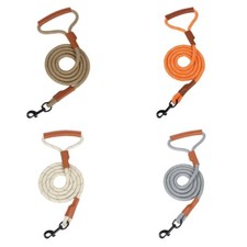 Dog Nylon Leash Pet Reflective Training Rope 1.5M Leash Pet Faux Leather Handle