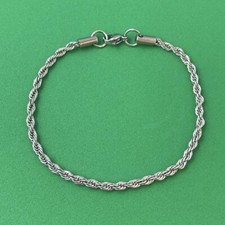 925 Silver Plated Link Chain Bracelet for Men Women,Punk Hip Hop Bracelet