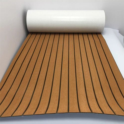 EVA Foam Boat Decking Sheet Marine Flooring Faux Teak Deck Floor Mat , Brown - Picture 5 of 21