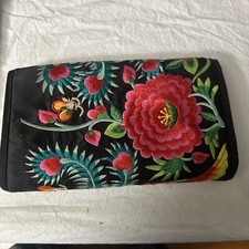 antique floral embroidery purse