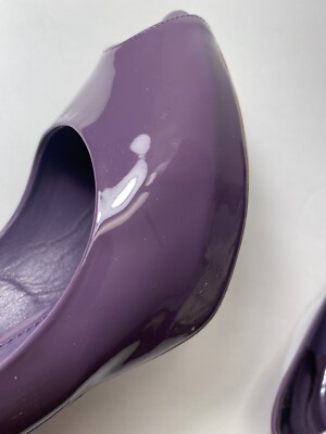 Louis Vuitton Open Toe Pumps Heels Lock Patent Leather