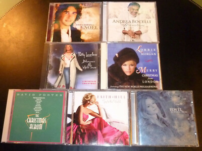 7 POP/COUNTRY Christmas CD Lot Groban/Bocelli/Patty Loveless/David Foster/Jewel