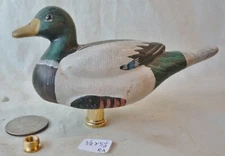 Lamp finial Porcelain Duck Goose Decoy/Bird 3 1/4"h x 5 1/2"w  RA