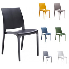 SEDIA IN POLIPROPILENE VOLGA IMPILABILE SEDIE DA INTERNO ESTERNO BAR RISTORANTE