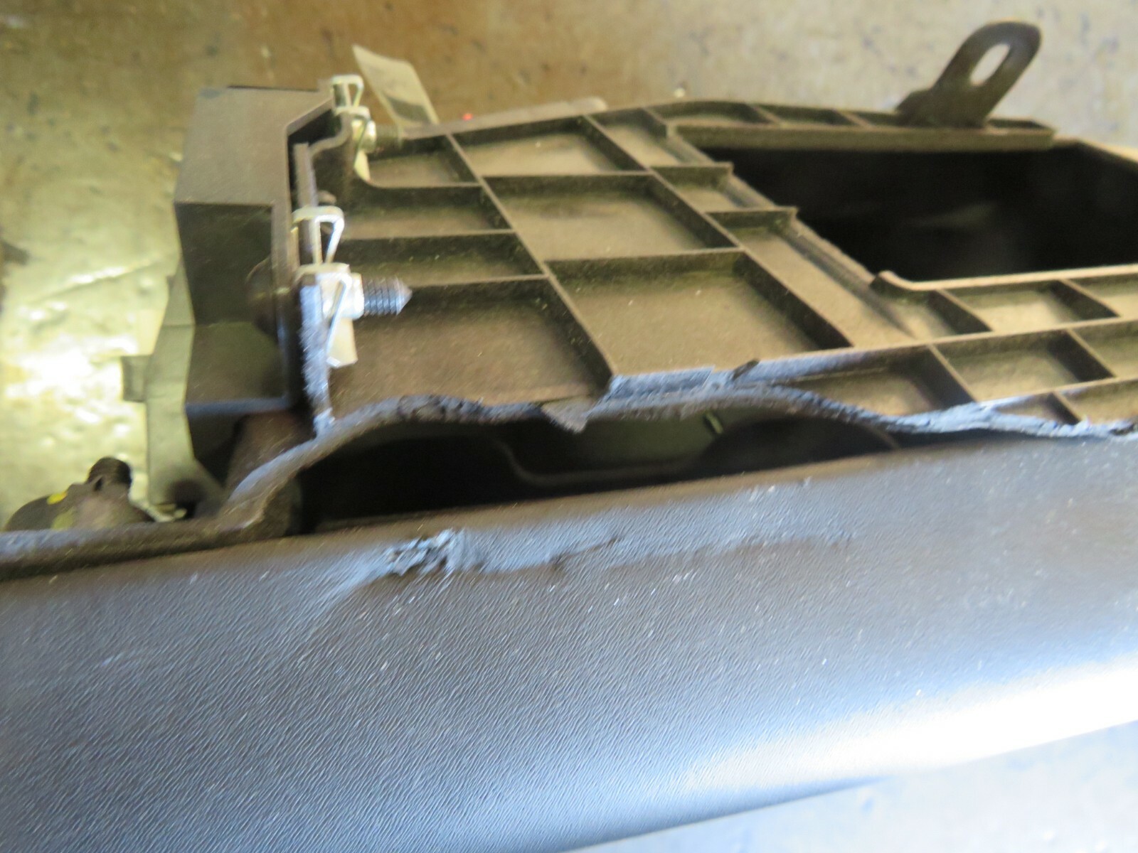 Maserati Levante, Glove Box, Complete, Black, Used, Broken Mount, P/N 670061980
