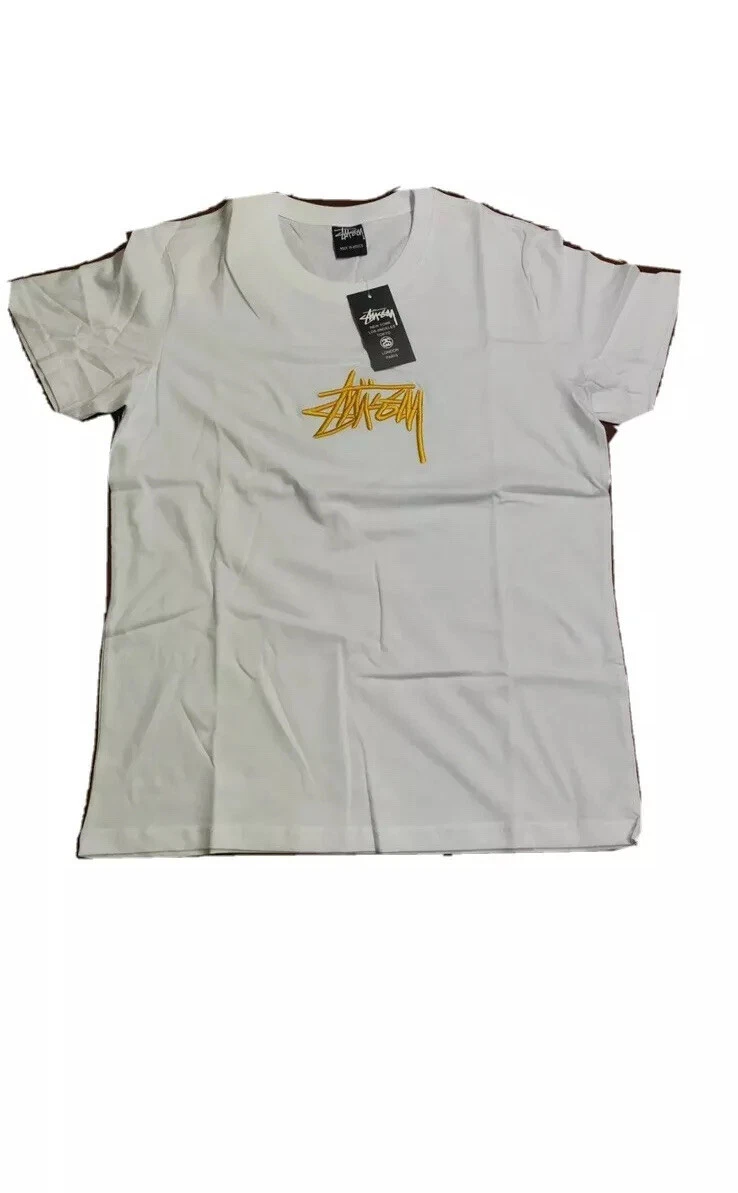 Stussy Embroidered Gold Center Logo Tee Size Medium