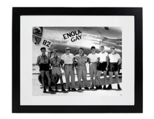 Enola Gay Crew Plane B-29 World War 2 WWII Matted & Framed History Picture Photo