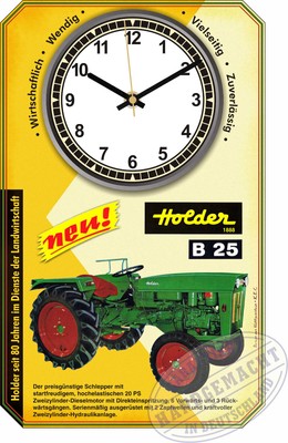 Holder B 25 Oldtimer Schlepper Retro Wanduhr Geschenk Traktor Deko