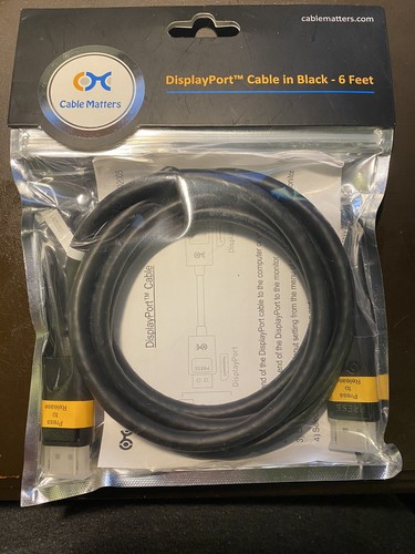 Cable Matters 6 ft Mini DisplayPort Cable in Black