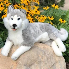 Blizzard 17" Laying Husky Plush Stuffed Animal