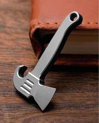 EDC Titanium Bottle Opener Pry Bar Crowbar Keychain Necklace Pendant Multi Tools - Picture 10 of 10