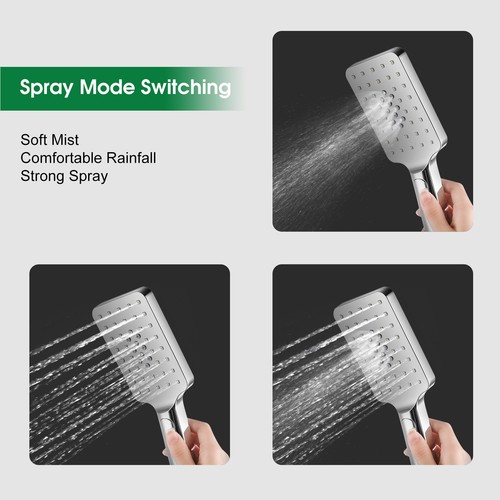 ACA WELS 8/10" Square Shower Head Set Handheld Rail Shower System Mixer Taps - Picture 12 of 126