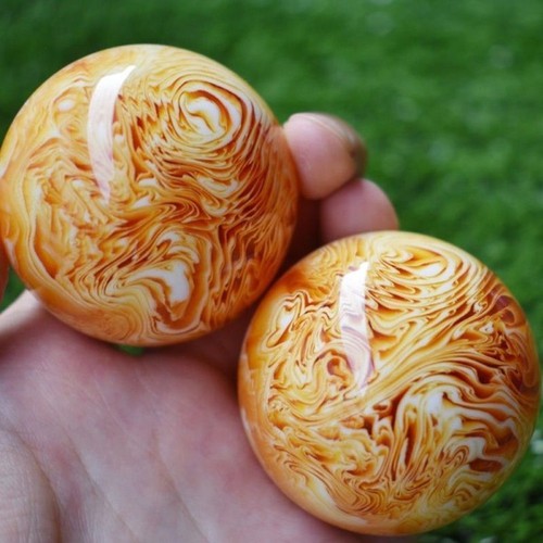 50 mm Arte Natural Bola de Cera de Abejas Masaje Esfera de Cristal Curación para Fitness - Imagen 3 de 5