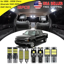 White LED Interior Lights Package kit for 1999 - 2006 Chevy Silverado 1500 2500
