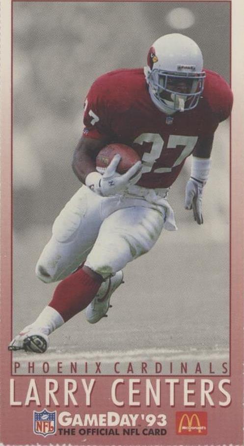1993 Fleer McDonald's NFL GameDay Larry Centers #MCD3 - 1 of 2