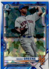 2021 Bowman Chrome Sapphire Edition #BCP-62 Isaiah Greene