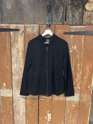 32 Grad cooler Hoodie Pullover schwarz Damen Gr. Large durchgehender Reißverschluss Taschen neu