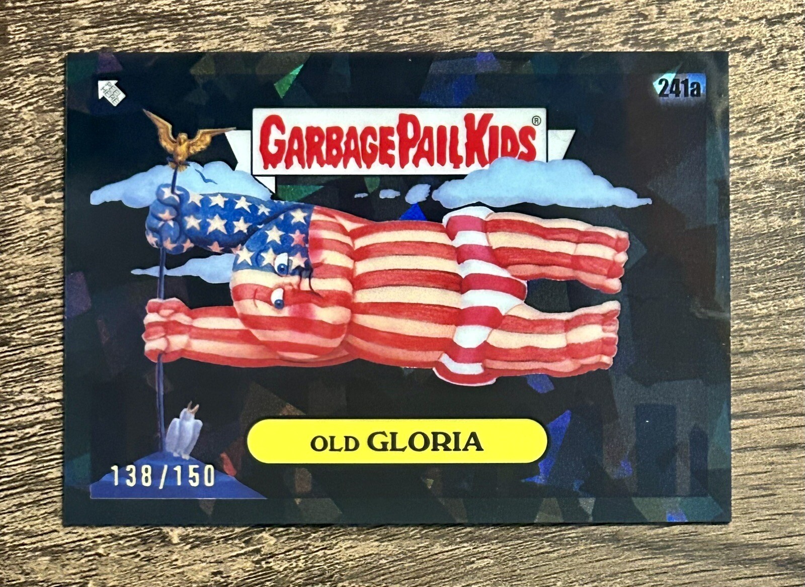 2023 Topps Garbage Pail Kids Sapphire Edition Black #241a Old Gloria front