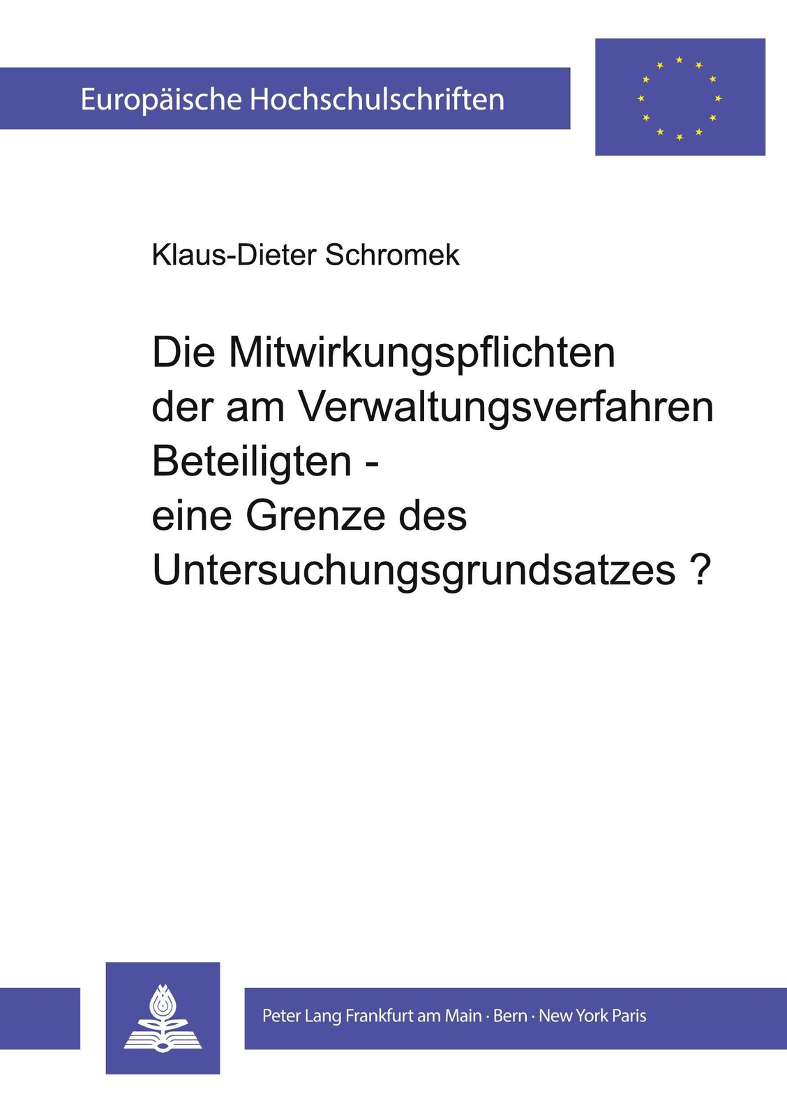 Thumbnail - Klaus-dieter Schromek | Die Mitwirkungspflichten Der Am