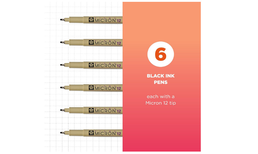 SAKURA Pigma Micron Fineliner Pens - Archival Black Ink Pens - Pens for Writing