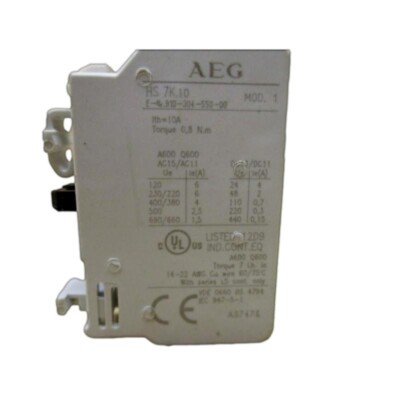 HS7K10, AEG, Auxiliary Contact